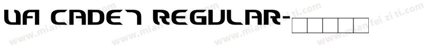 UA Cadet Regular字体转换